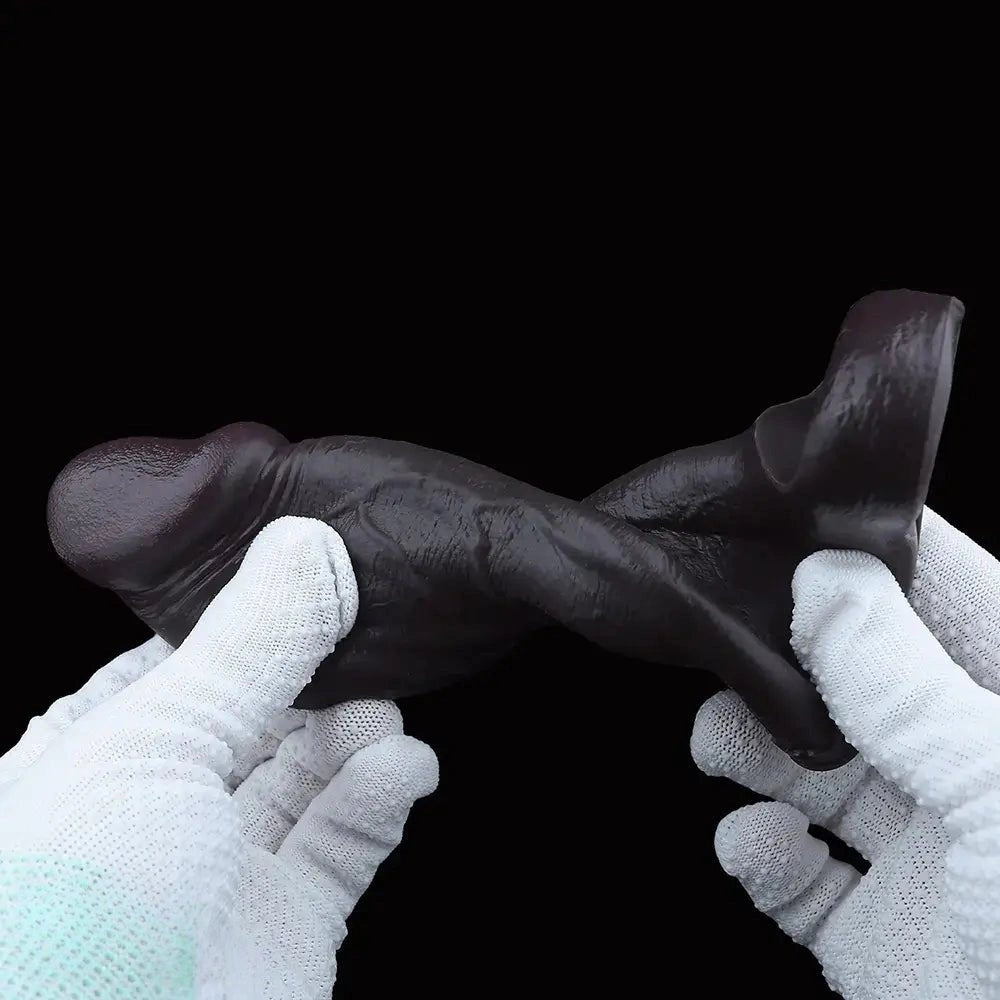 Coffee brown hollow realistic silicone sleeve, photo 8