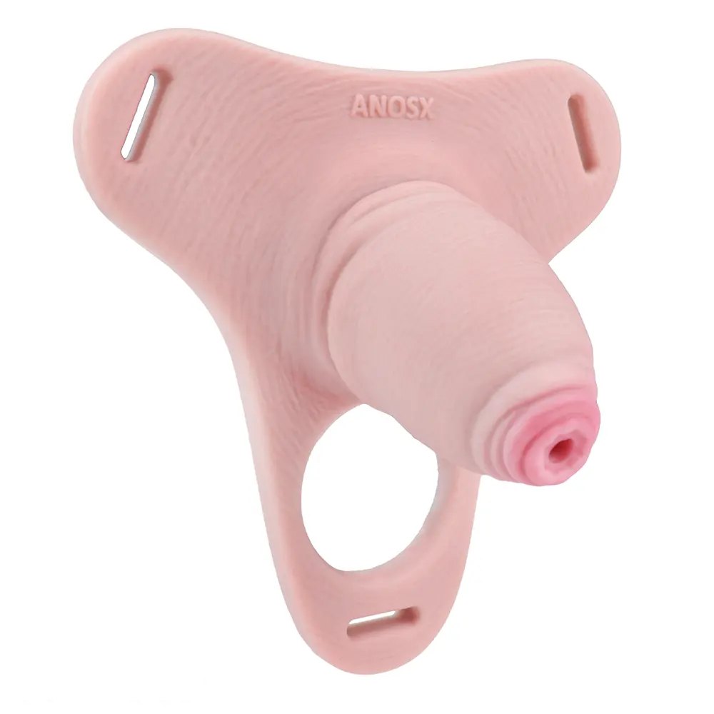 Flesh-tone hollow realistic penis sheath, photo 1