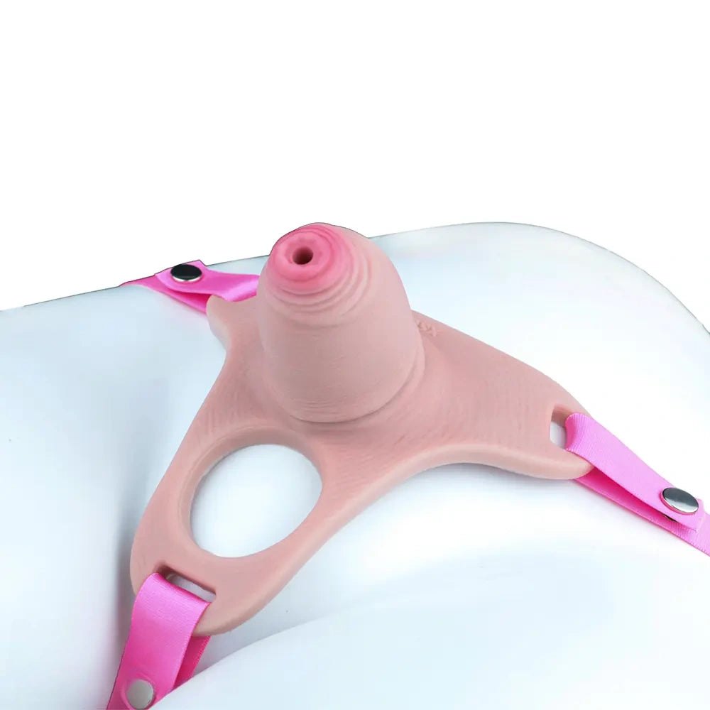 Flesh-tone hollow realistic penis sheath, photo 11
