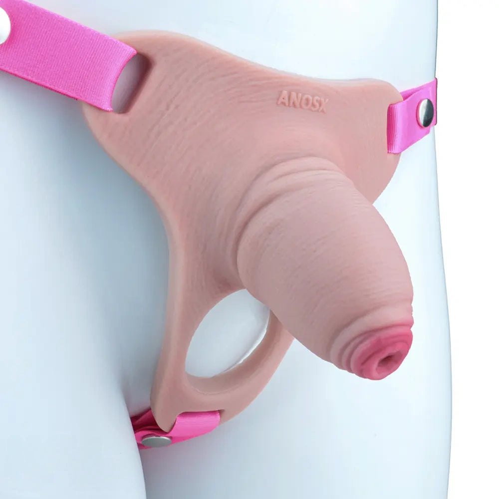 Flesh-tone hollow realistic penis sheath, photo 6