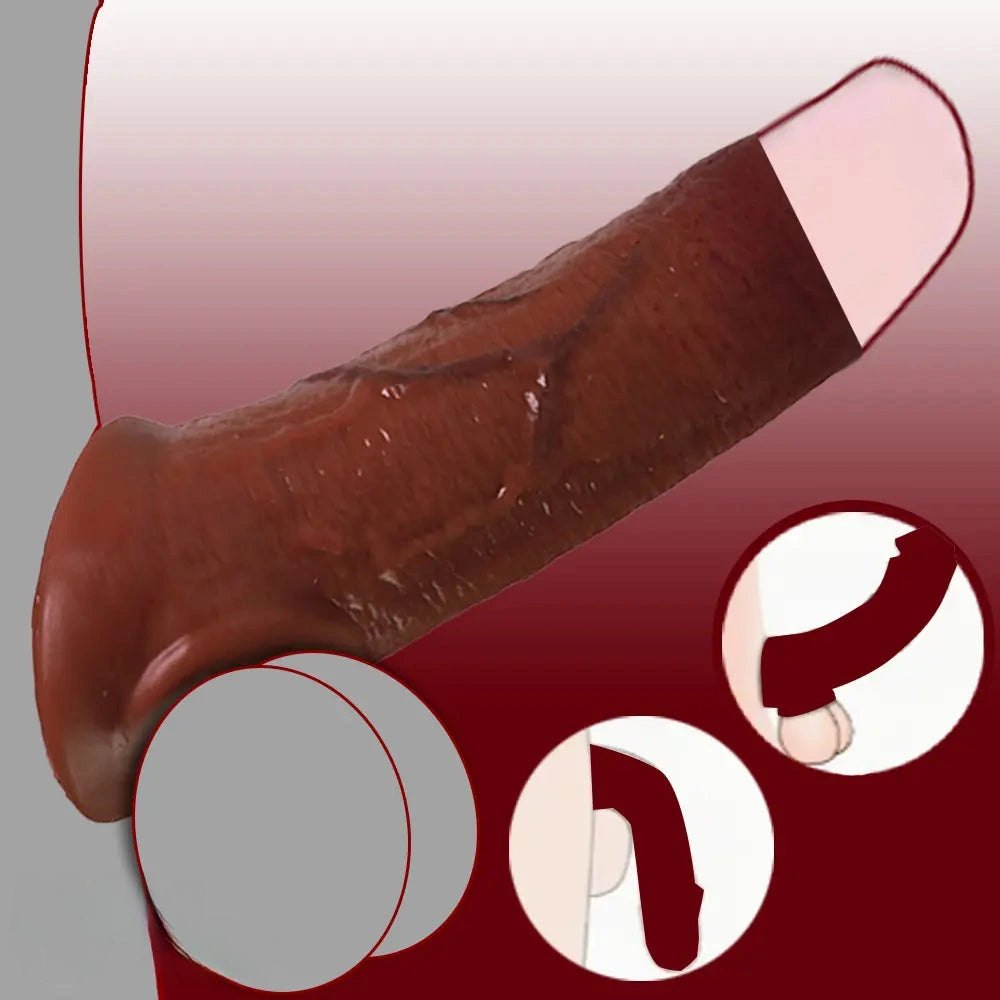 Hollow realistic silicone penis sleeve, photo 14