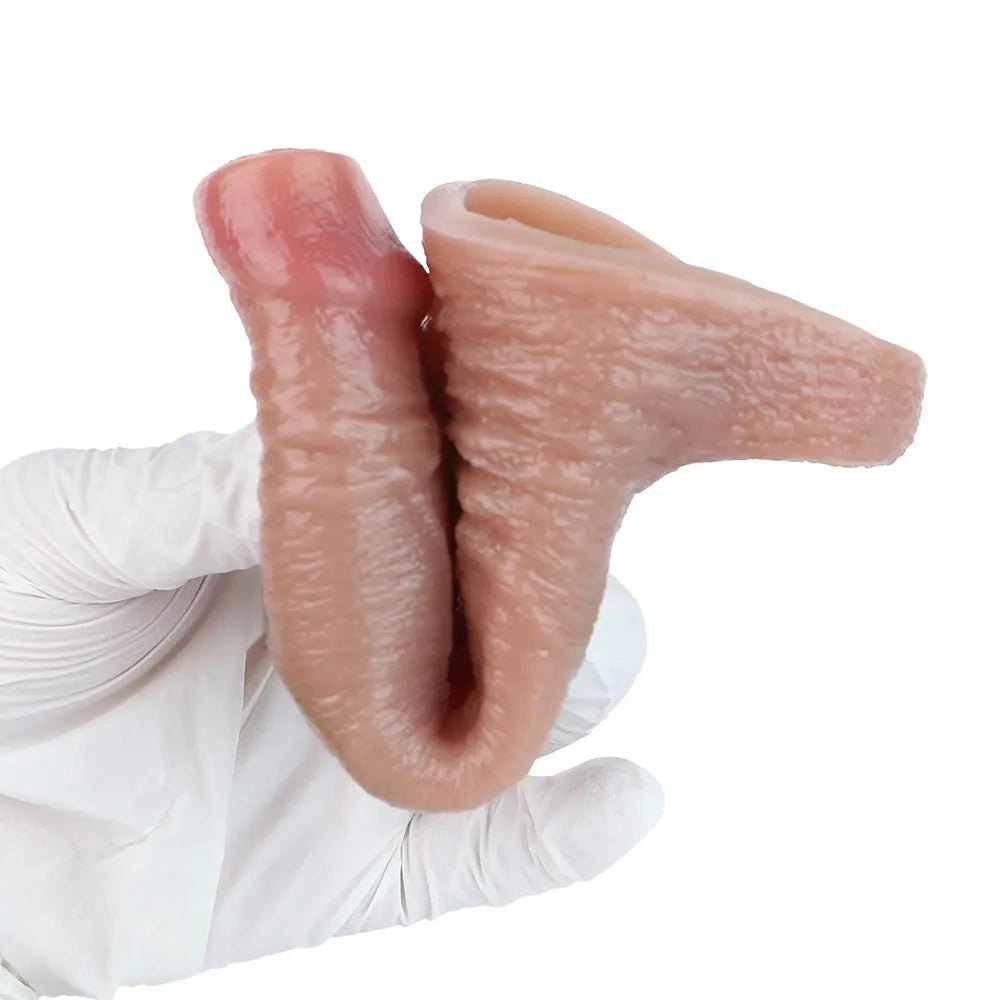 Flesh-tone realistic penis sleeve, photo 15