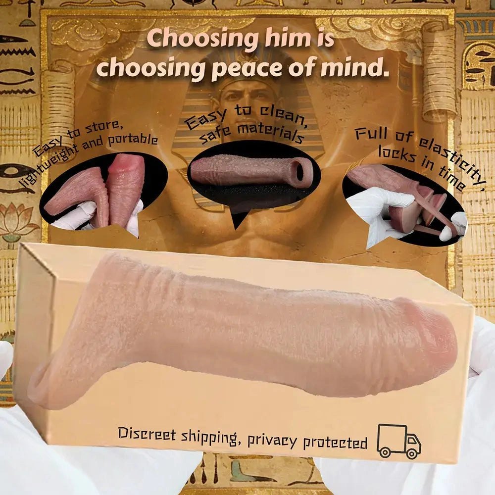 Flesh-tone realistic penis sleeve, photo 5