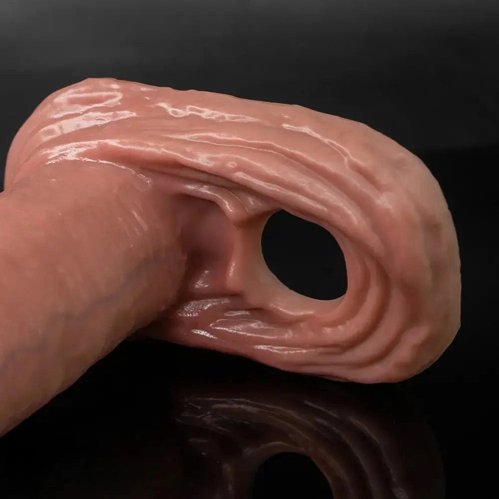 Flesh-tone hollow realistic penis sleeve, photo 13