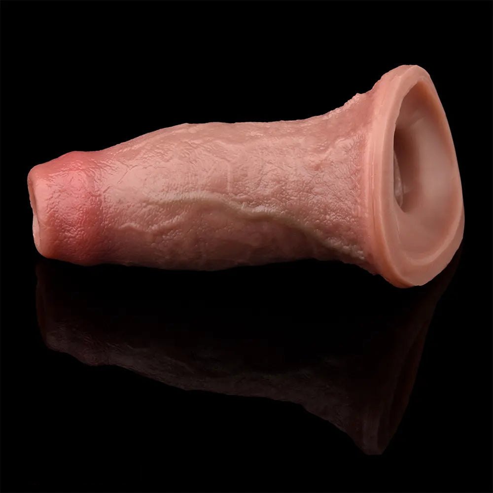 Flesh silicone hollow extender sleeve, photo 10