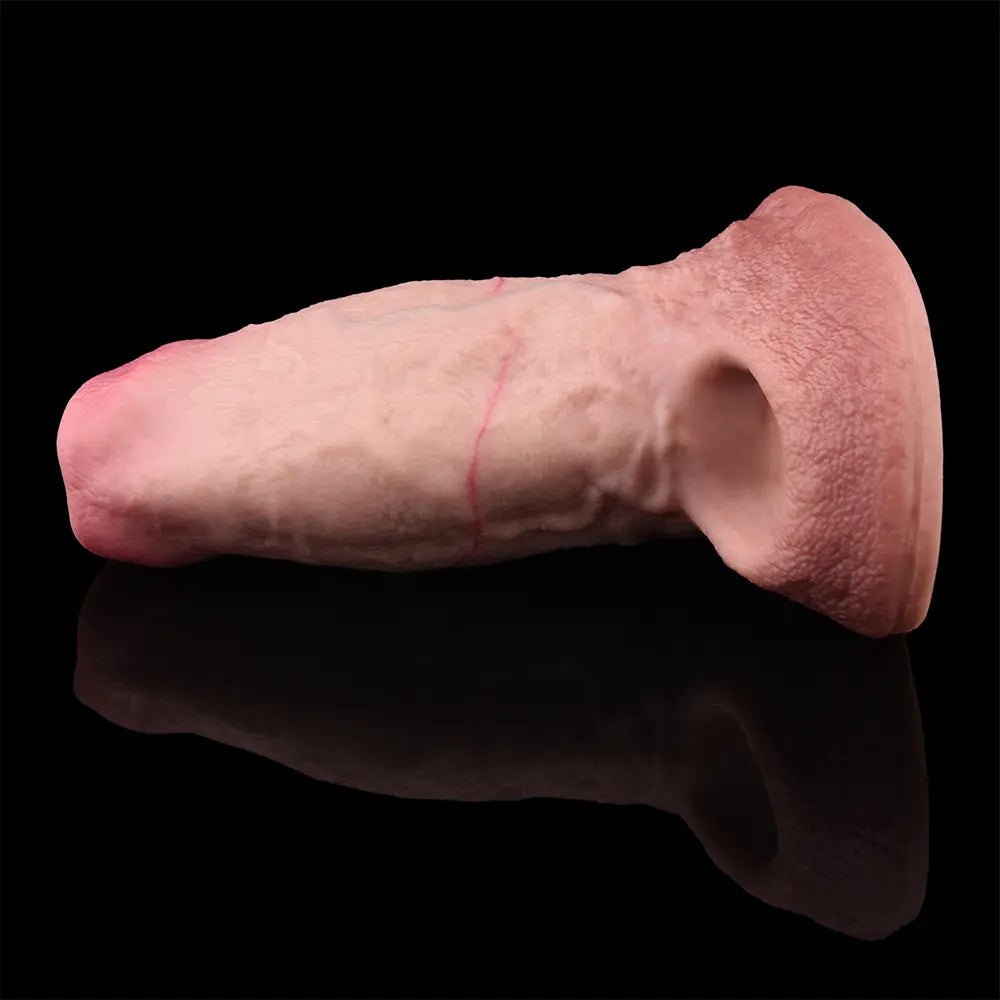 Flesh silicone hollow extender sleeve, photo 12