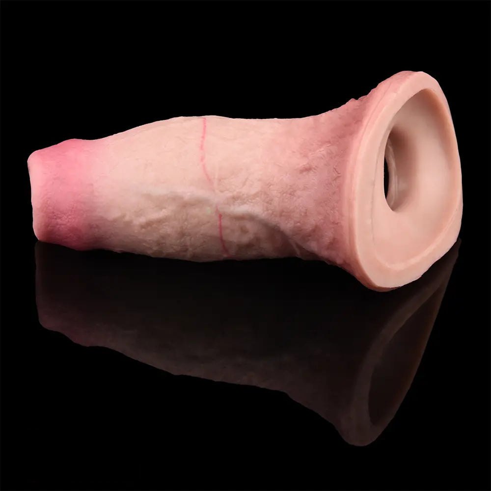 Flesh silicone hollow extender sleeve, photo 13