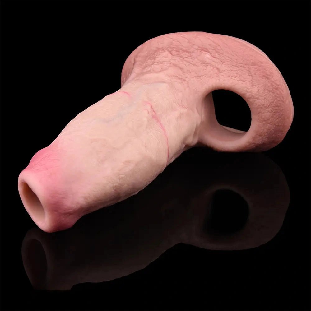 Flesh silicone hollow extender sleeve, photo 14