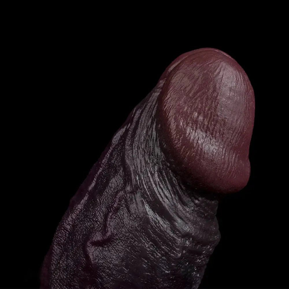 Coffee tone silicone dildo sleeve, photo 10