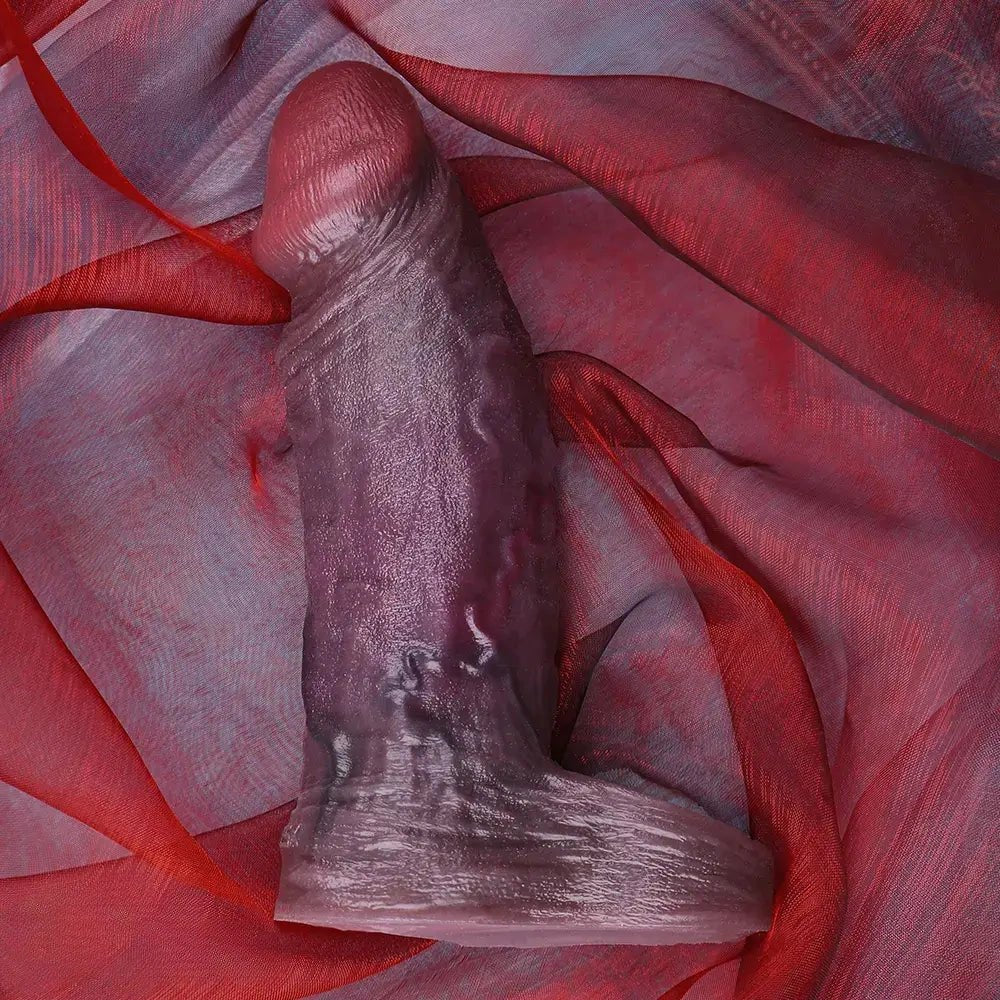 Coffee tone silicone dildo sleeve, photo 2