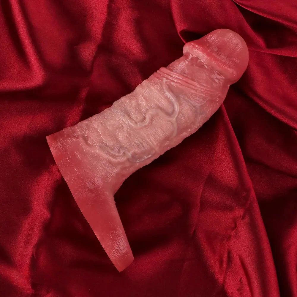 Flesh tone hollow silicone penis extension sleeve, photo 9