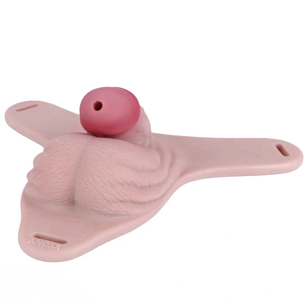 Flesh silicone hollow harness strap-on dildo, photo 14