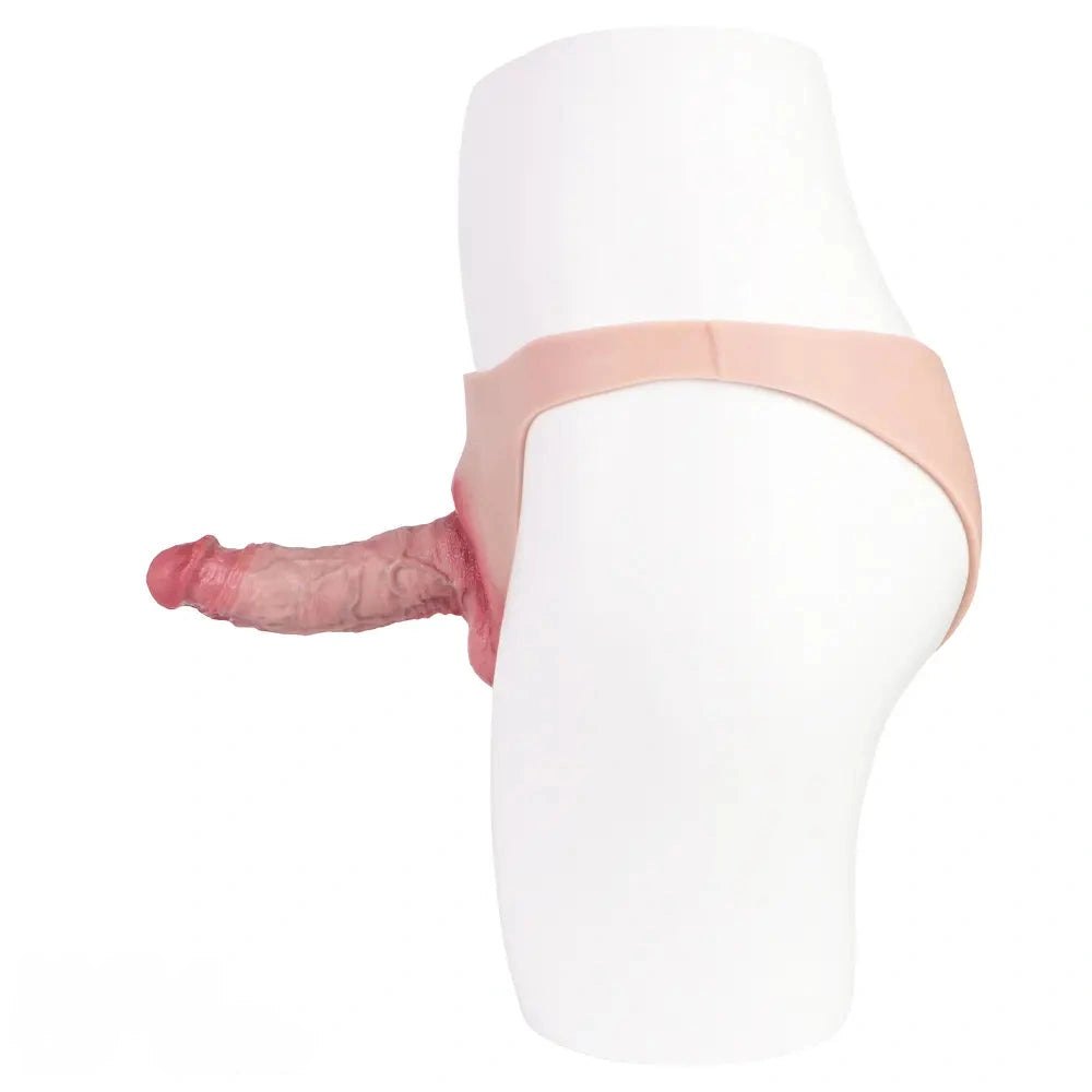 Flesh-tone silicone penis sheath with ring loop, photo 5