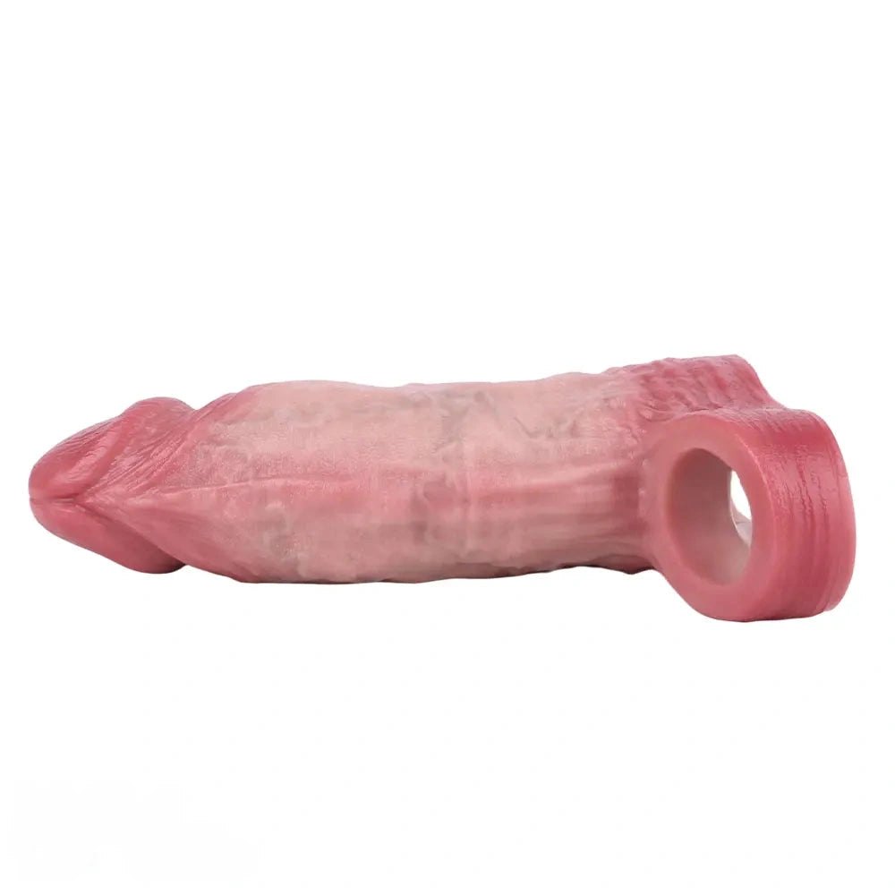 Flesh silicone hollow penis sleeve, photo 7