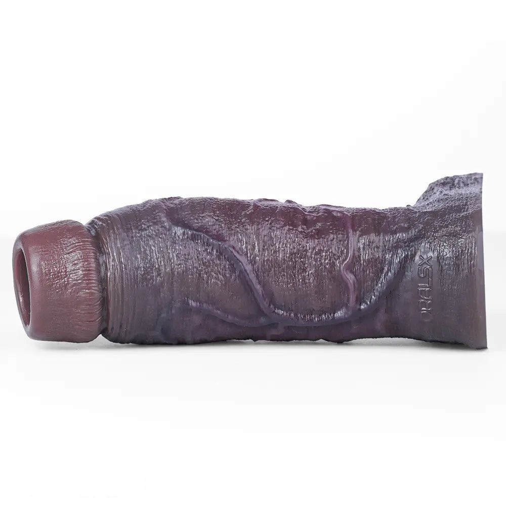 Coffee brown hollow silicone penis sleeve, photo 13