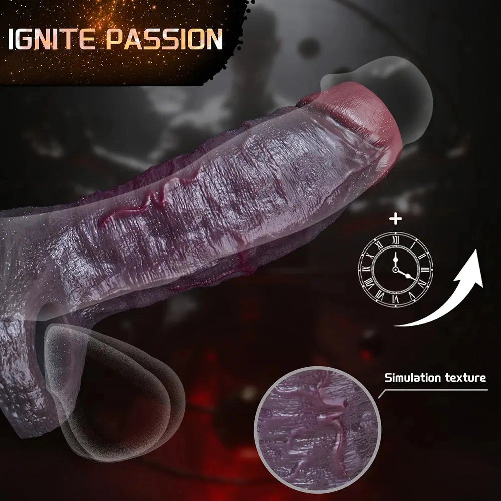 Coffee brown hollow silicone penis sleeve, photo 2