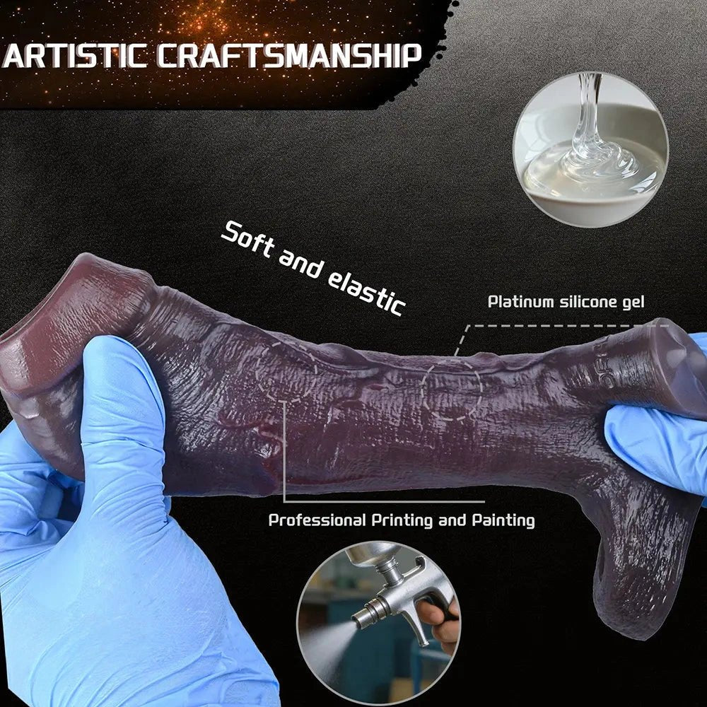 Coffee brown hollow silicone penis sleeve, photo 3
