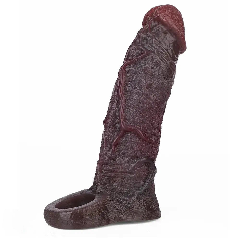 Coffee brown silicone realistic dildo, photo 14