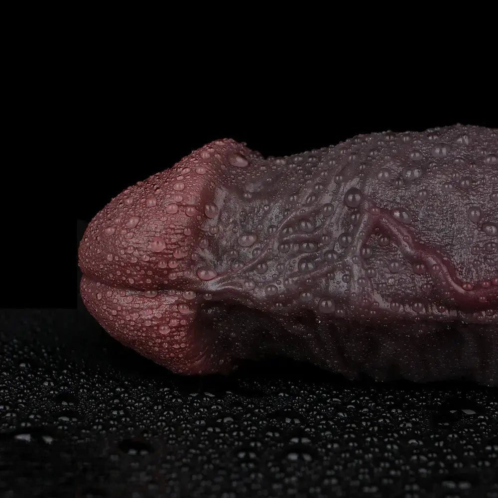 Coffee brown silicone realistic dildo, photo 6