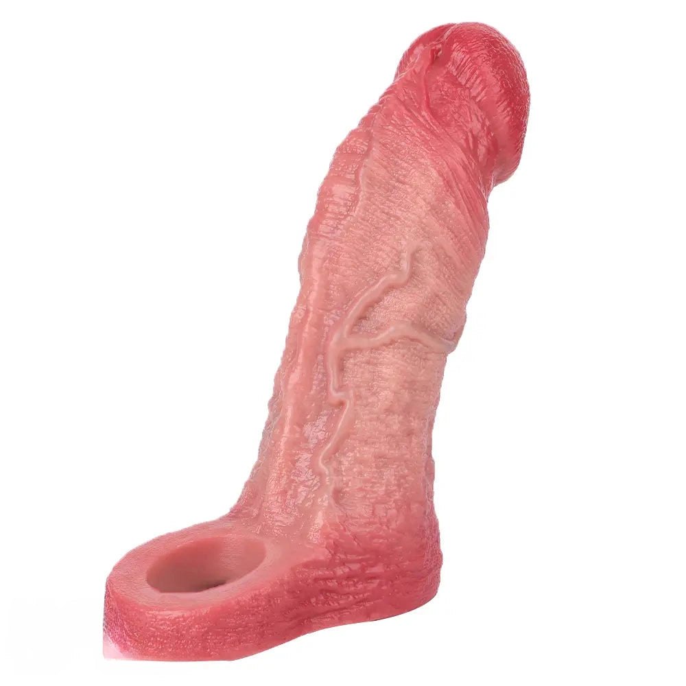 Flesh silicone hollow sleeve dildo, photo 14