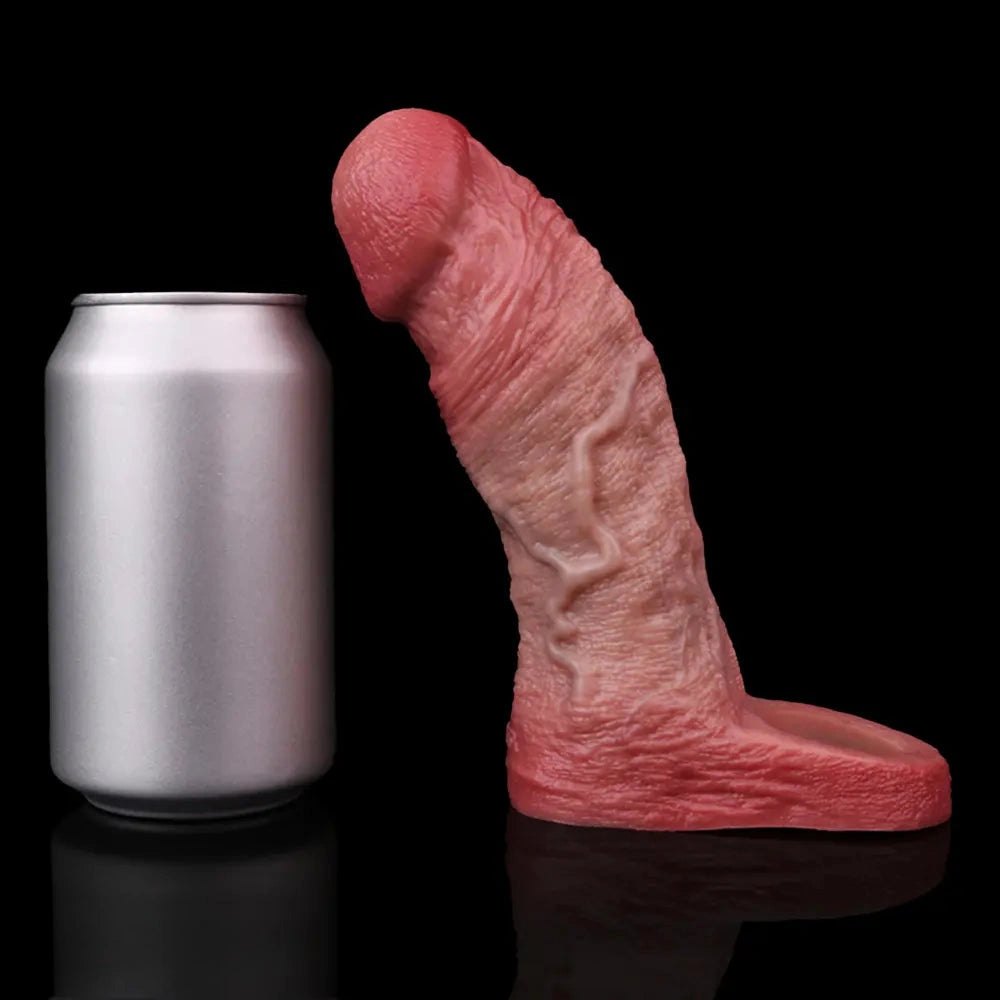 Flesh silicone hollow sleeve dildo, photo 6