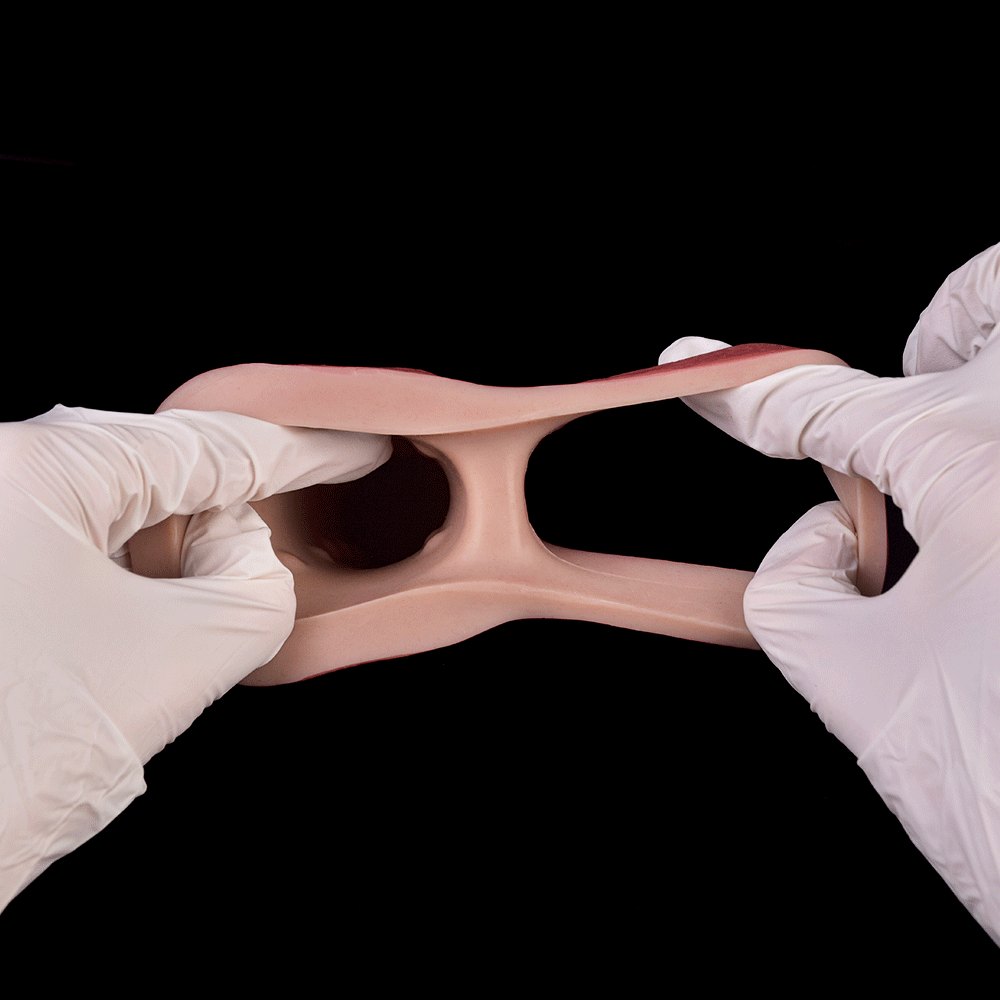 Flesh tone vibrating silicone dildo sleeve, photo 15