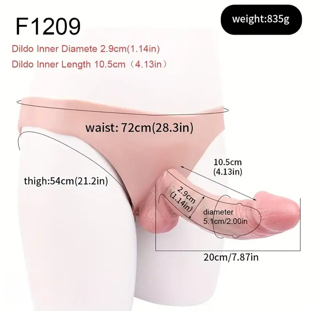 Flesh tone hollow sleeve strap-on dildo, photo 9