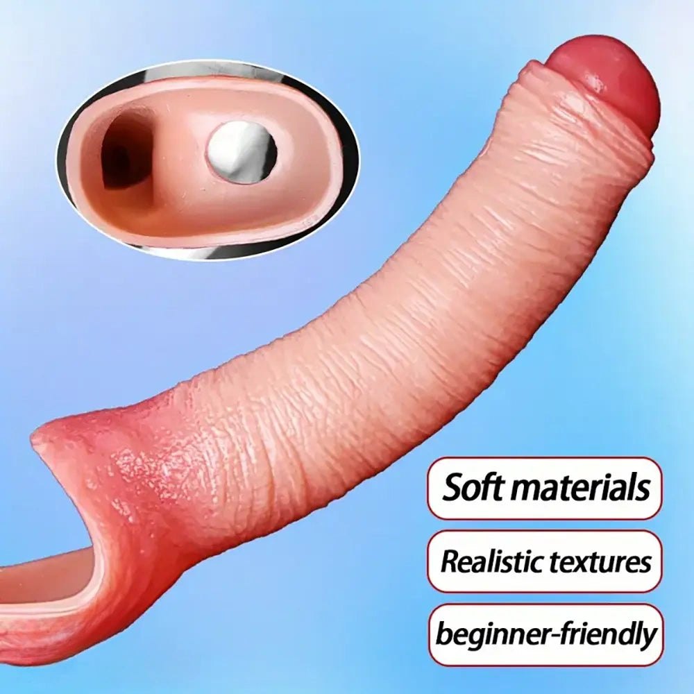 Flesh-tone hollow wearable dildo, photo 1