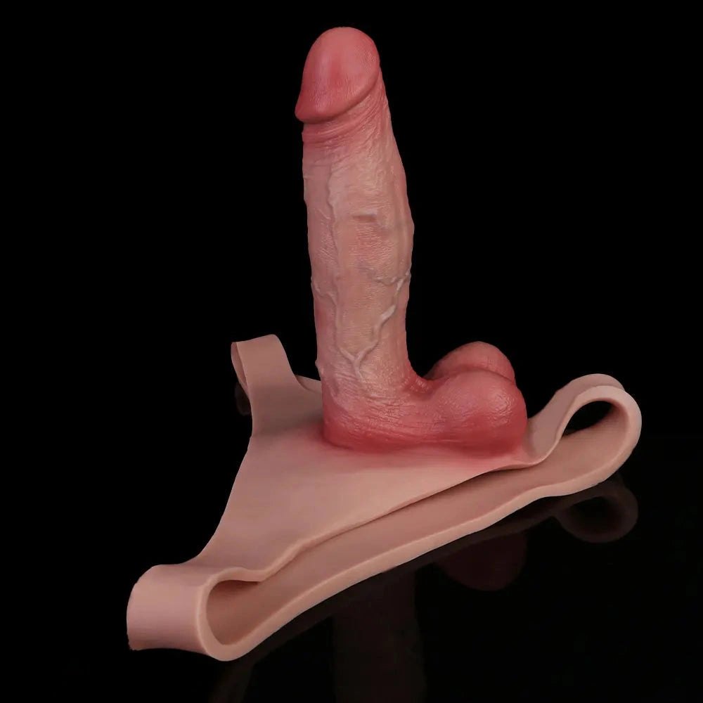 Flesh wearable hollow sleeve dildo, photo 14