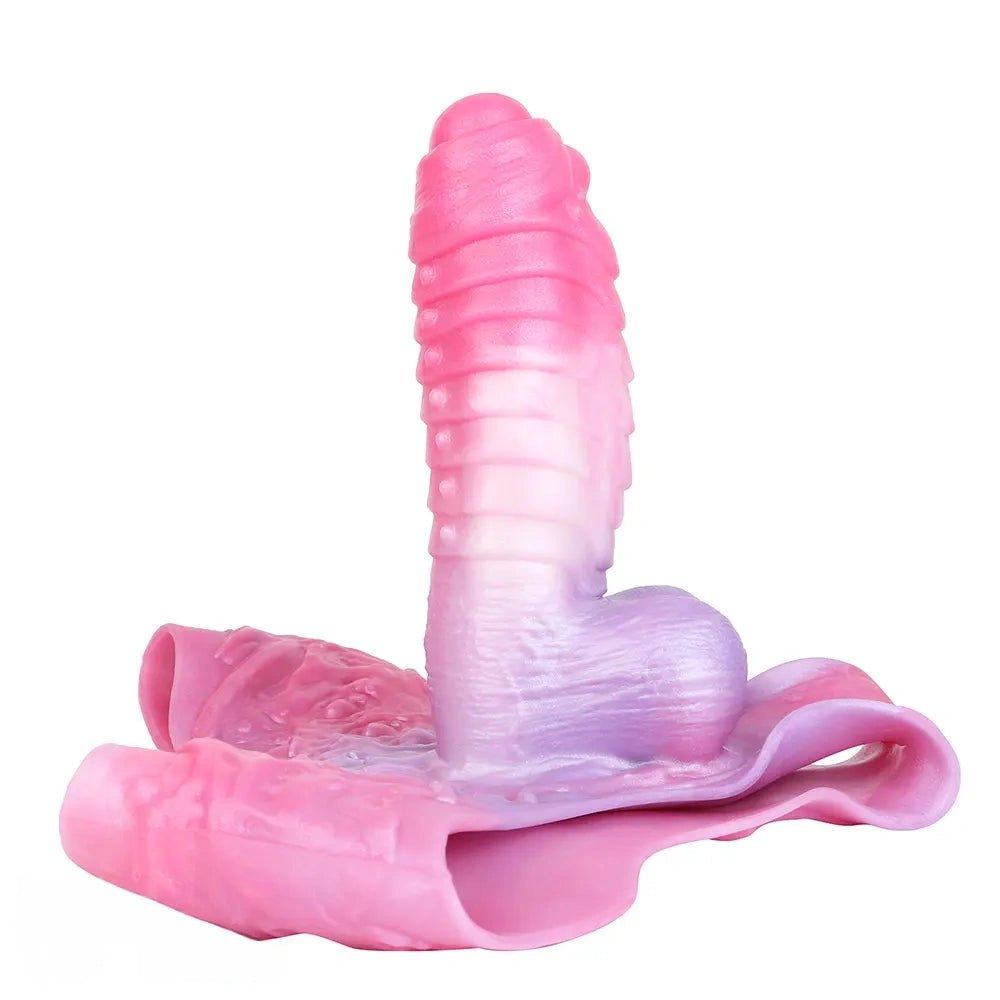Hollow spiked strap-on silicone dildo, photo 1