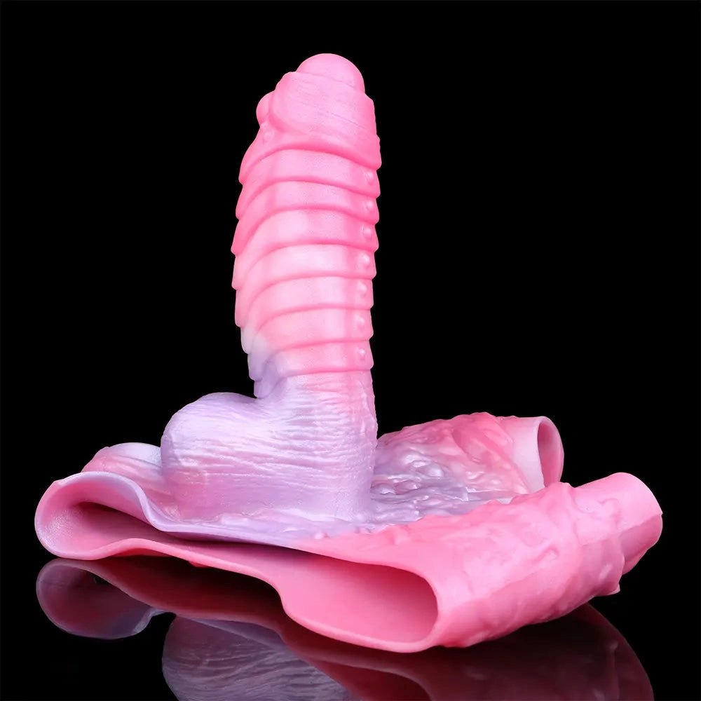 Hollow spiked strap-on silicone dildo, photo 11