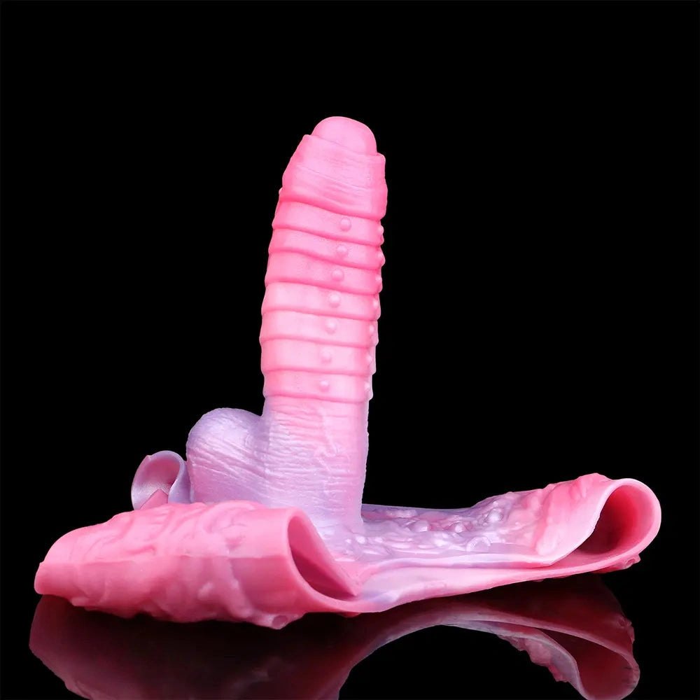 Hollow spiked strap-on silicone dildo, photo 12