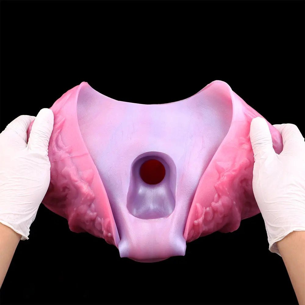 Hollow spiked strap-on silicone dildo, photo 14