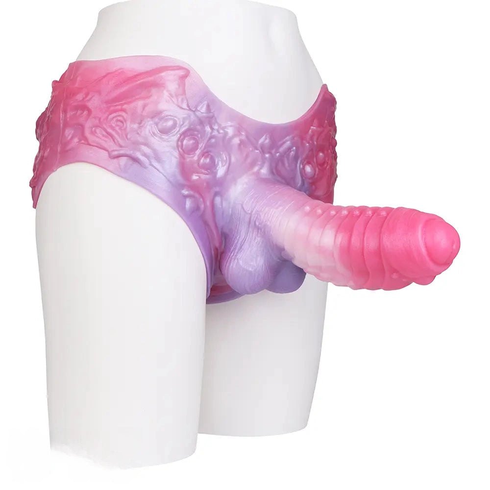 Hollow spiked strap-on silicone dildo, photo 2