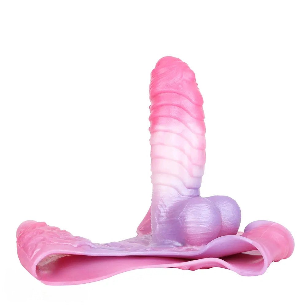 Hollow spiked strap-on silicone dildo, photo 6