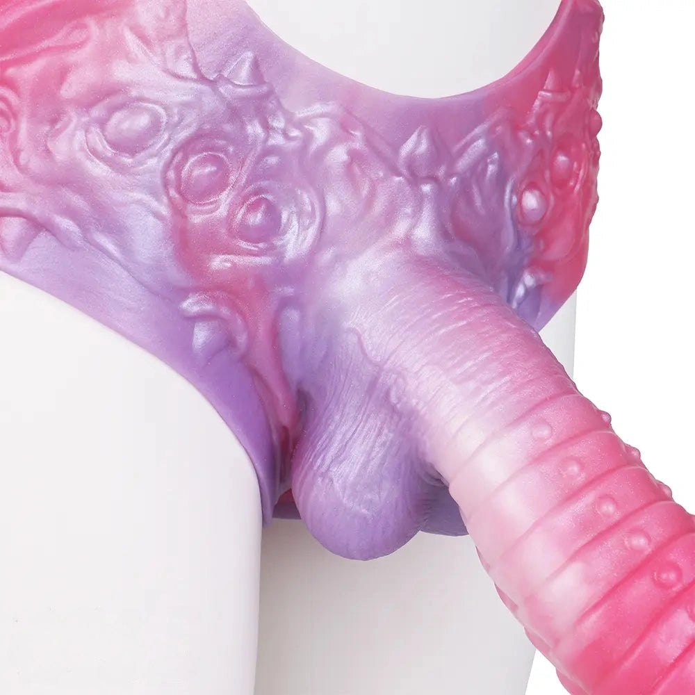Hollow spiked strap-on silicone dildo, photo 8