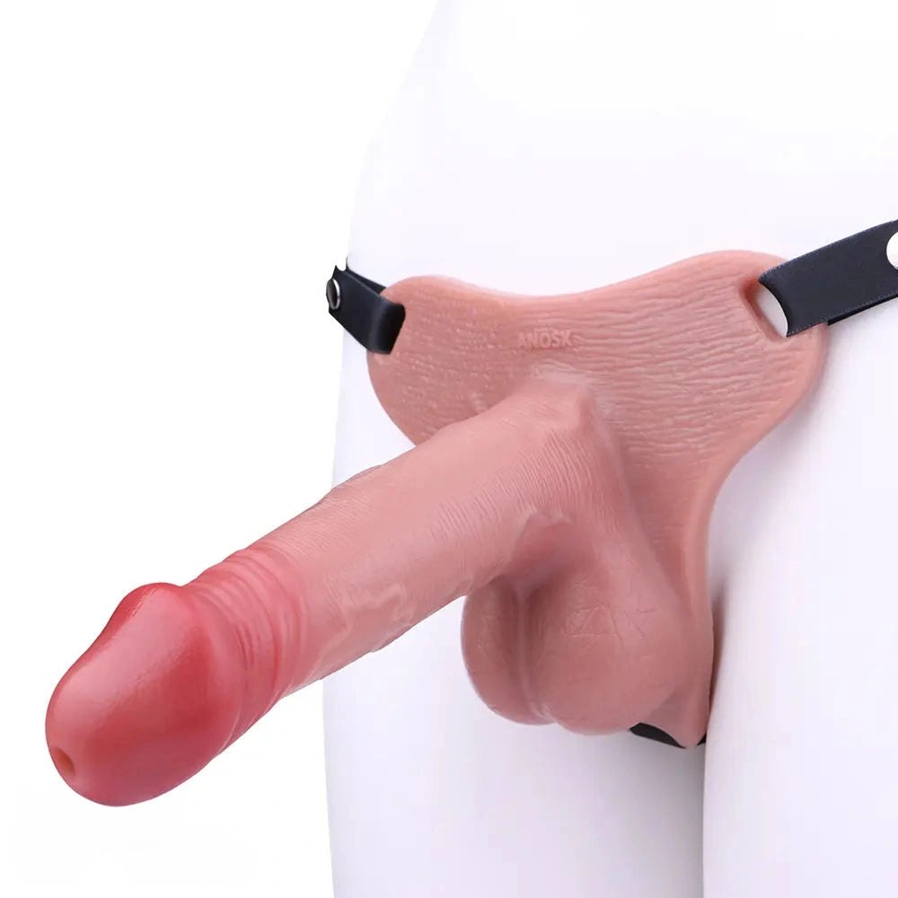 Flesh tone hollow strap-on chastity sheath, photo 2