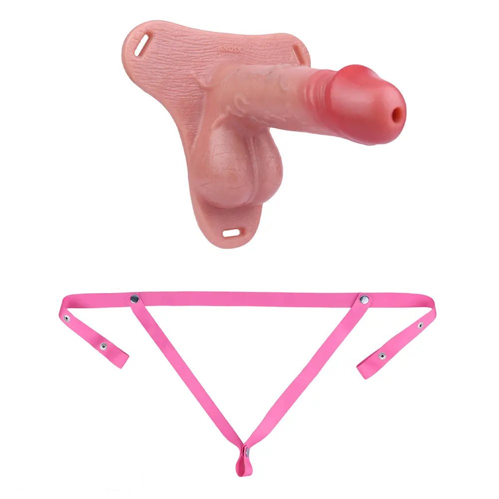 Flesh tone hollow strap-on chastity sheath, photo 7