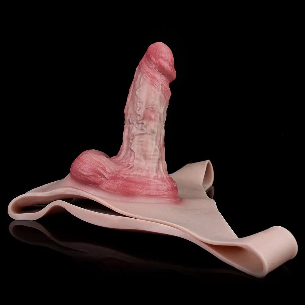 Flesh tone hollow strap-on dildo, photo 11
