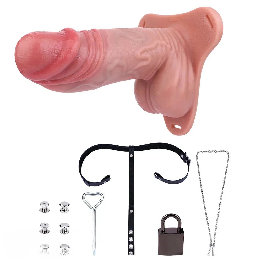 Flesh tone hollow silicone strap-on dildo, photo 6