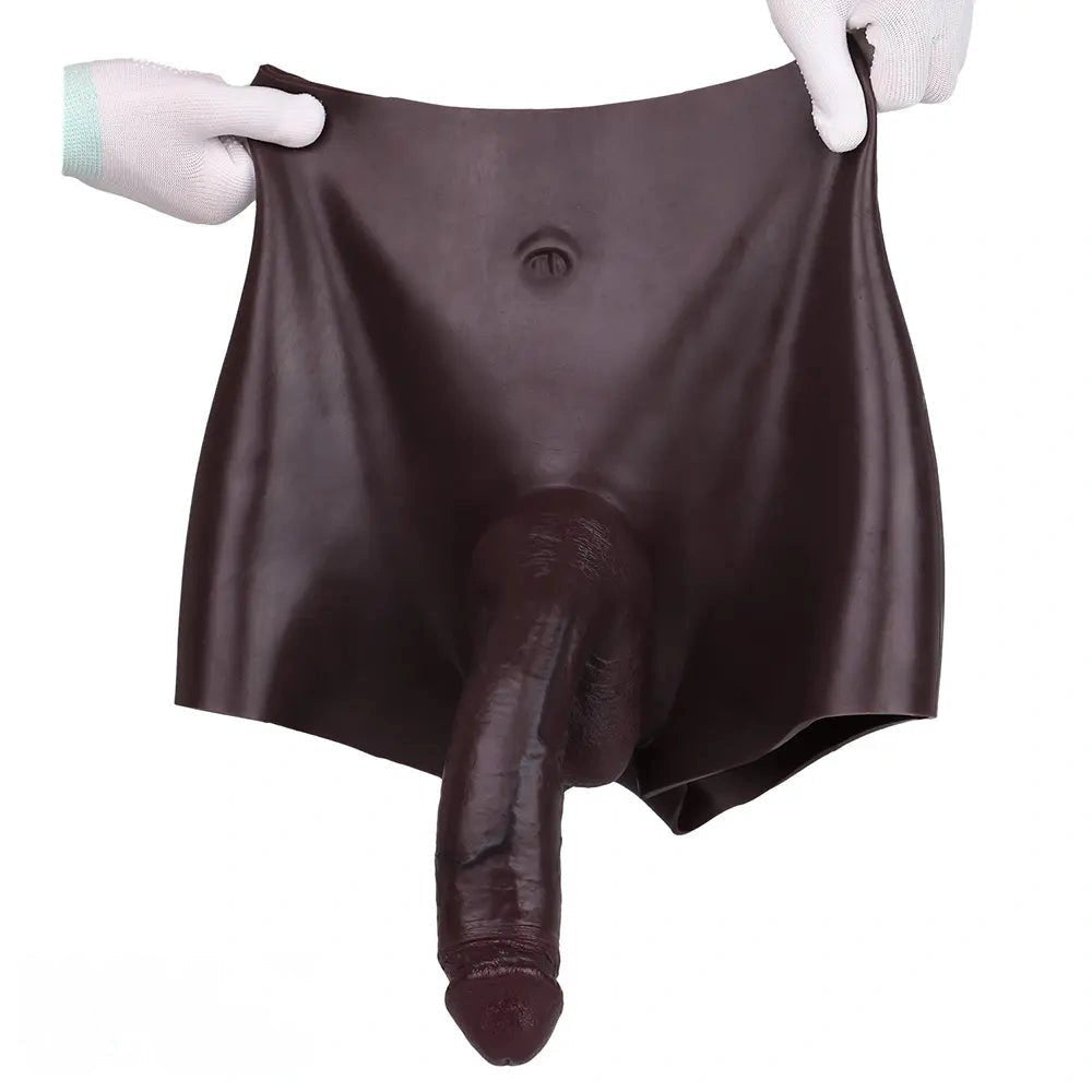 Coffee hollow strap-on dildo, photo 10