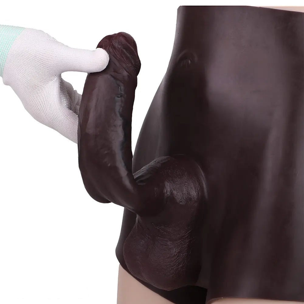 Coffee hollow strap-on dildo, photo 15