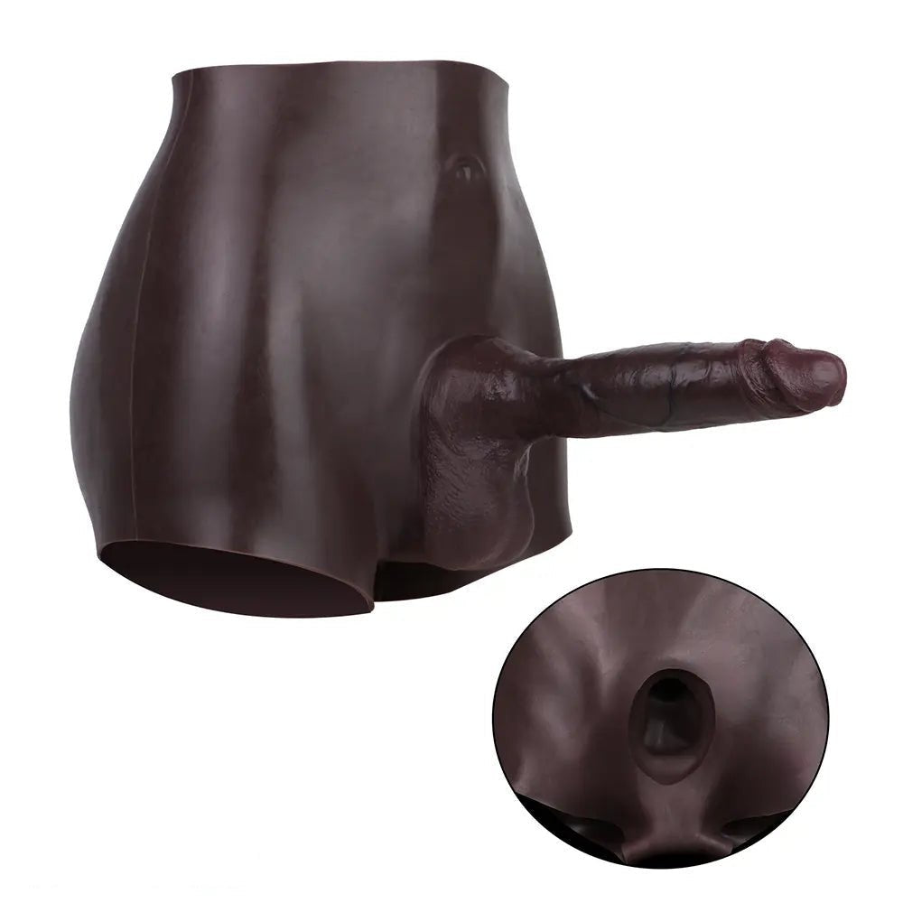 Coffee hollow strap-on dildo, photo 2