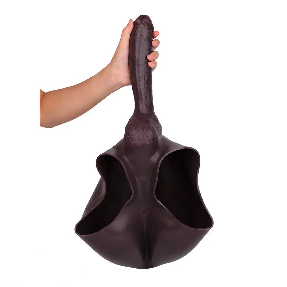 Coffee hollow strap-on dildo, photo 8