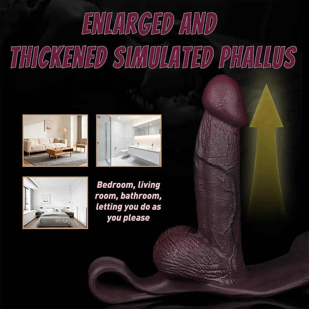 Coffee hollow strap-on dildo, photo 4