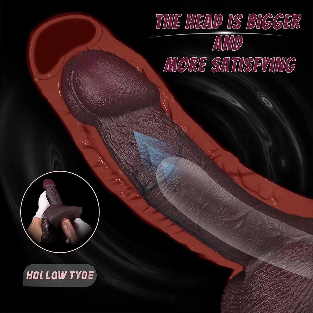 Coffee hollow strap-on dildo, photo 6