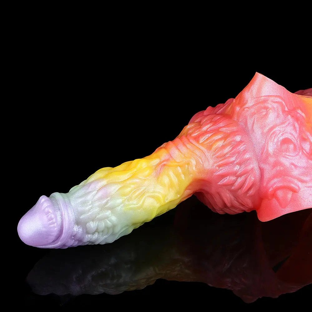 Rainbow ombre hollow strap-on dildo, photo 10