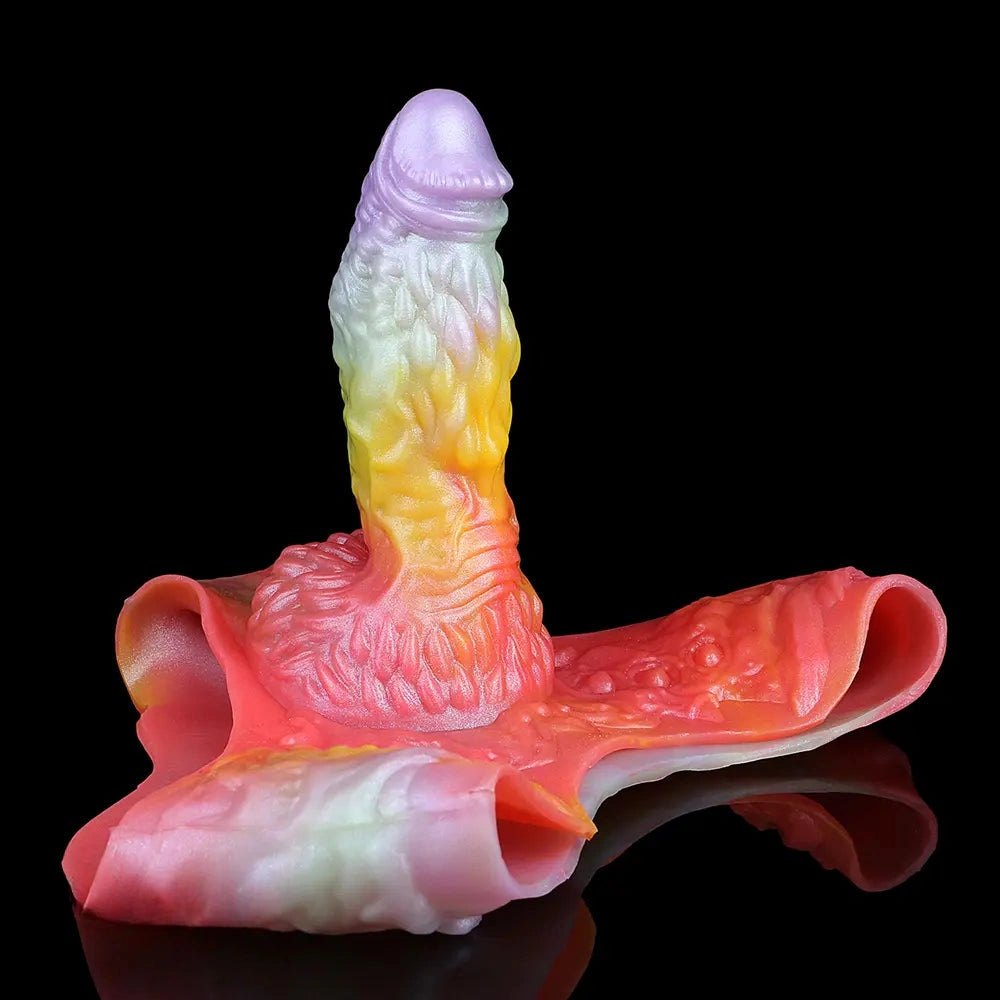 Rainbow ombre hollow strap-on dildo, photo 2