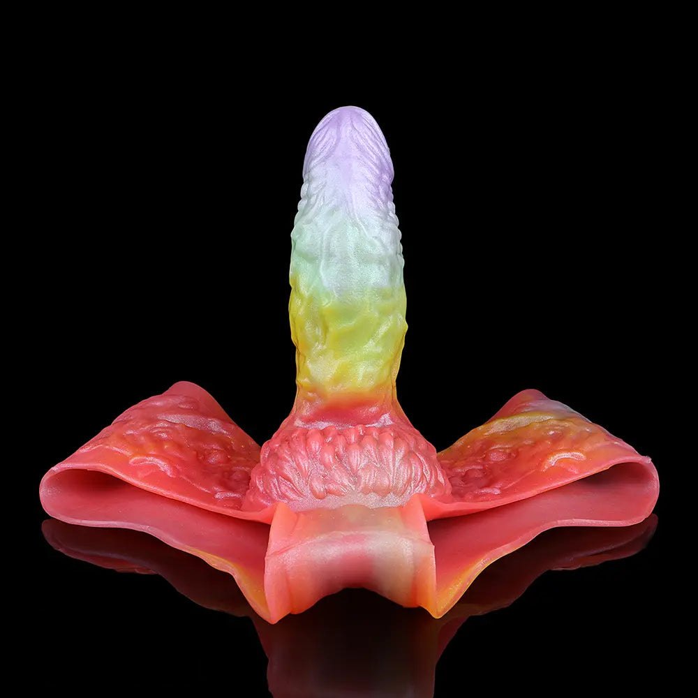 Rainbow ombre hollow strap-on dildo, photo 7