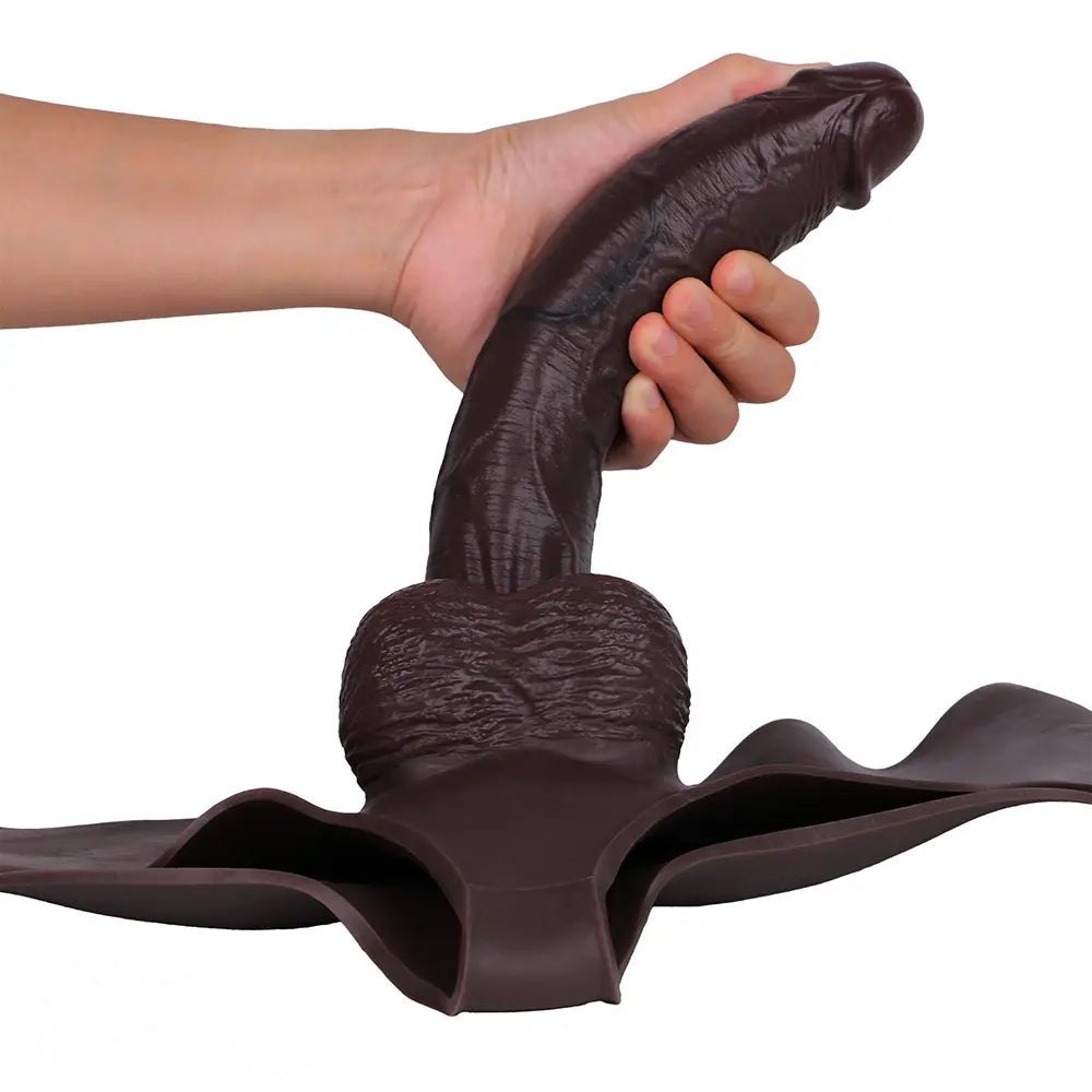 Coffee hollow strap-on sleeve dildo, photo 10